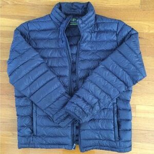 NordicTrack navy blue down jacket, size M